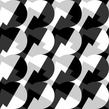 Geometric black and white pattern / background. Seamlessly repeatable. Illustrazione stock
