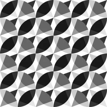 Geometric black and white pattern / background. Seamlessly repeatable. 스톡 일러스트