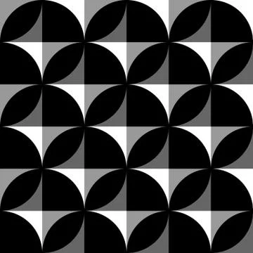 Geometric black and white pattern / background. Seamlessly repeatable. 스톡 일러스트