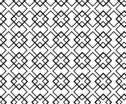 Geometric black and white pattern on black and white background Stock Illustration