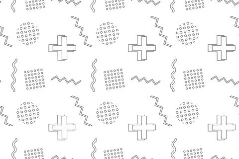 Geometric Black and White Pattern for Coloring Stock Illustration