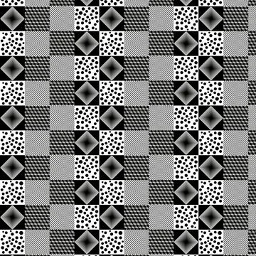Geometric Black and White Pattern Design Stock Illustration