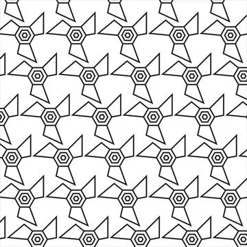 Geometric Black and White Pattern Design Stock Illustration