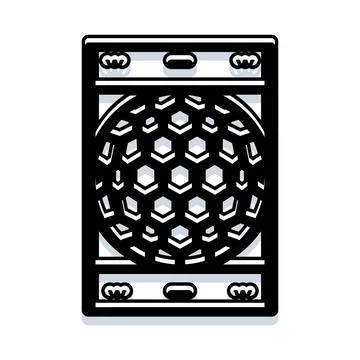 Geometric black and white pattern with hexagon tessellation イラスト素材