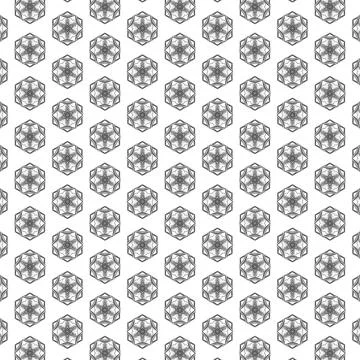 Geometric black and white patterns on white background Stock Illustration