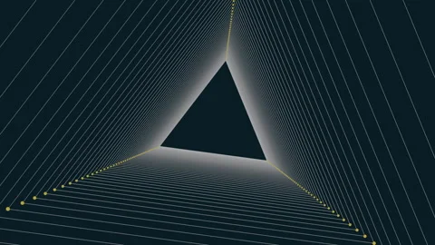 Geometric black and white triangle with diagonal yellow line Stock-Footage 279597566
