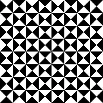 Geometric black and white triangle pattern background Stock Illustration