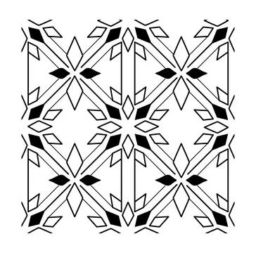 Geometric black diamond pattern tiles. Vector illustration 스톡 일러스트