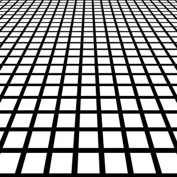 Geometric black grid, white background, perspective pattern, abstract moder.. Stock Illustration