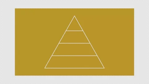 Geometric black line art of a segmented triangle structure. Minimalist blan.. Stockbeeldmateriaal 336922051