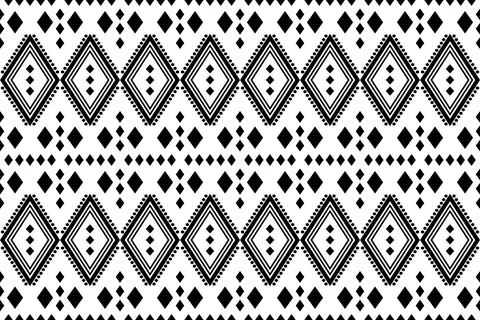 Geometric black line on white background seamless pattern. Simple vector gr.. Illustrazione stock