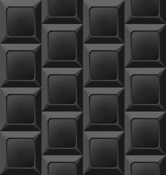 Geometric Black Seamless Pattern, Abstract Background Illustrazione stock