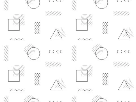 Geometric black seamless pattern Stock Illustration