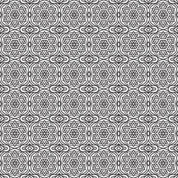 Geometric black white pattern textile design Stock Illustration