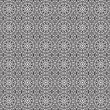 Geometric black-white pattern, textile design, repeat, seamless, background Stock Illustration