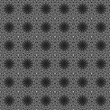 Geometric black white textile pattern design Stock Illustration