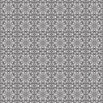 Geometric black white textile pattern design, seamless repeat, digital prin.. Stock Illustration