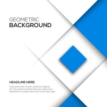 Geometric blue 3D background Stock Illustration