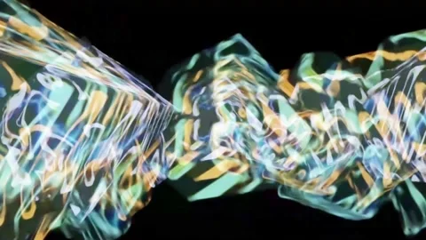 Geometric blue and orange creative blocks Stock Footage 274473970