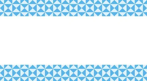 Geometric blue and white triangle border featuring a central white copy spa.. Stockillustratie