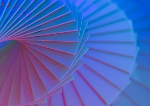 Geometric blue background with different color tones. 3D illustration Stock Illustration