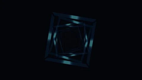 Geometric blue block tunnel with shifting translucent planes and bright cen.. Видео 345981709