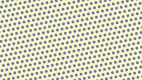 Geometric blue circle pattern on beige background seamless texture Stock Illustration