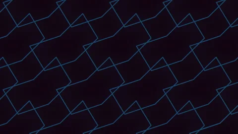 Geometric blue diamond pattern tiling effect with repeated triangles Stock Footage 258951980