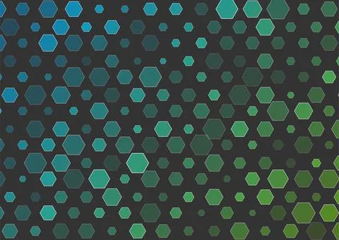 Geometric blue green minimal background with hexagonal texture Stock Illustration
