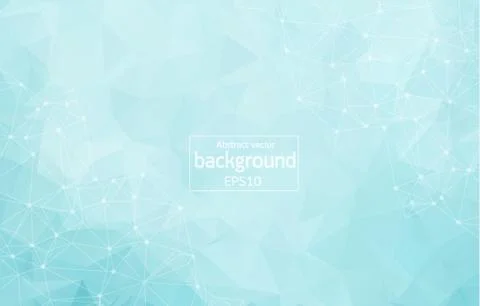 Geometric Blue light Polygonal background molecule and communication. Connect Stock Illustration