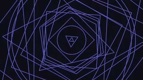 Geometric blue neon constellation pattern abstract background loop Stock Footage 342158800