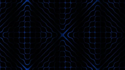 Geometric blue patterns in dark background with smooth Stock Footage 338235391