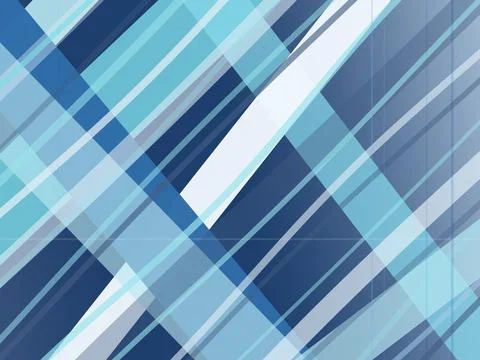 Geometric blue plaid pattern background with diagonal stripes and soft grad.. Illustrazione stock