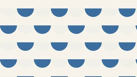 Geometric blue semicircles pattern on white background Stock Illustration