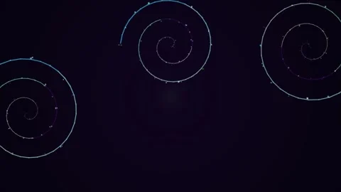 Geometric Blue Spiral Trails on Dark Abstract Background Stock Footage 337516109