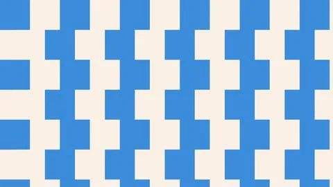 Geometric blue white abstract pattern with staggered squares Stock Illustration