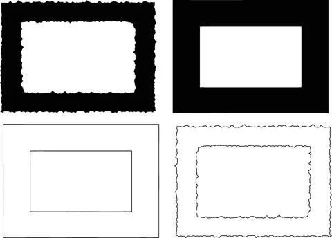 Geometric border frames with decorative edges vector 스톡 일러스트