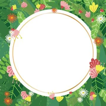 Geometric botanical vector design frame 库存插图