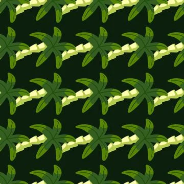 Geometric botany exotic seamless pattern with little simple palm tree ornamen Stock Illustration