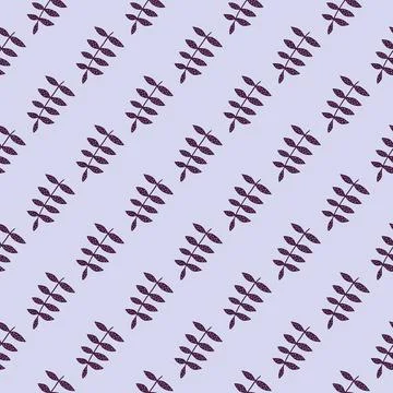 Geometric branch seamless pattern. Abstract floral ornament. Simple botanical Stock Illustration