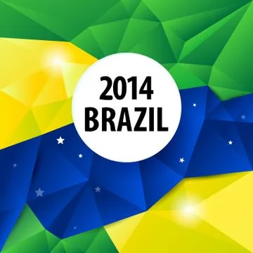 Geometric brazil 2014 background Illustrazione stock