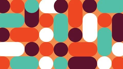 Geometric Bright Shape Composition Background Stock Illustration