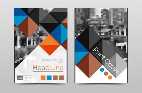 Geometric brochure front page イラスト素材