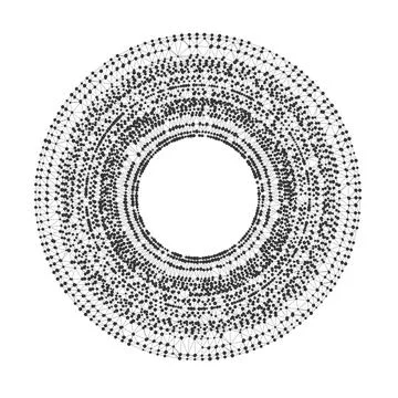 Geometric Broken Torus Network Abstract Art Stock Illustration