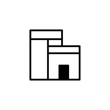 Geometric building outline with modern simplistic design creates innovative.. Ilustración de archivo
