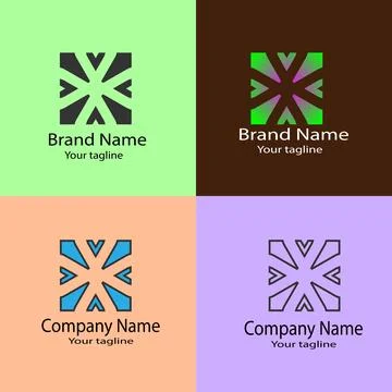 Geometric Burst Logo design Stock Illustration