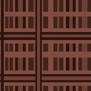 Geometric cage pattern. Seamless illustration in browns. Illustrazione stock