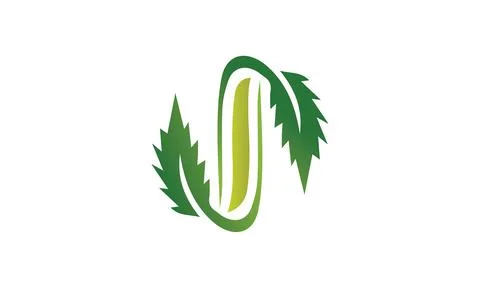 Geometric cannabis logo Stock Illustration