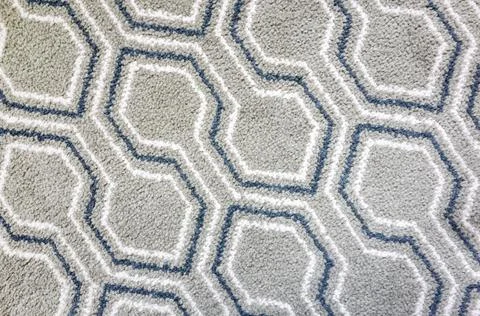 Geometric carpet pattern, top view, background Stock Photos