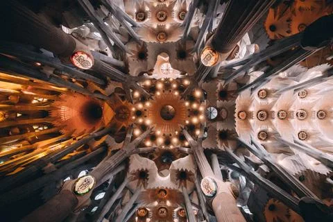 Geometric Ceiling Design Stock Photos